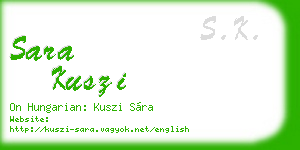sara kuszi business card