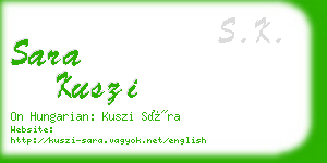 sara kuszi business card